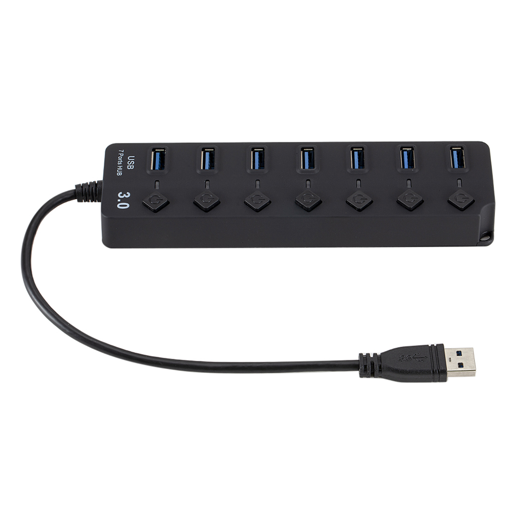 Bộ Chia Hub USB 3.0 7 Cổng Với Công Tắc Tốc Độ Cao 5GbPS Micro Expander Dành Cho PC