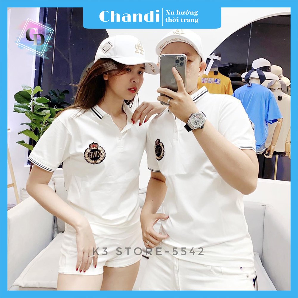 Áo Thun Nam Nữ Tay Ngắn Unisex  thương hiệu Chandi thiết kế cố bẻ in nhiệt không bong tróc khi giặt CT1