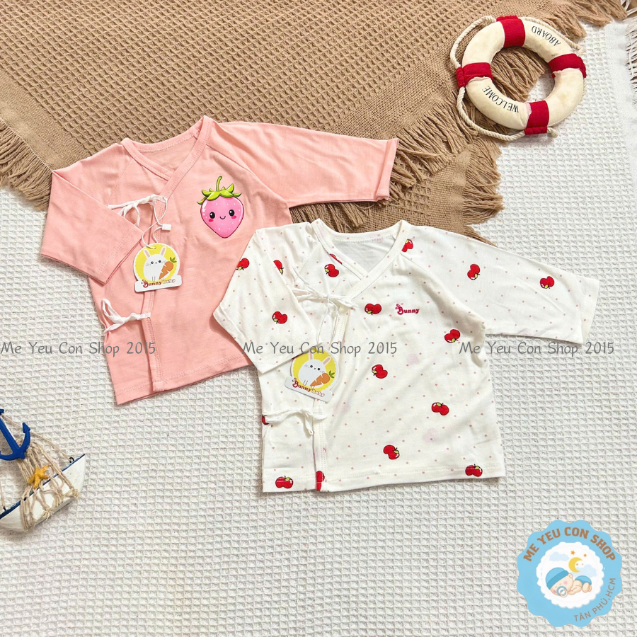 [Dưới 5kg] Áo Sơ Sinh Cột Dây Chất THUN LẠNH MODAL Cao Cấp Mềm, Mát Cho Bé - BUNNY BABY