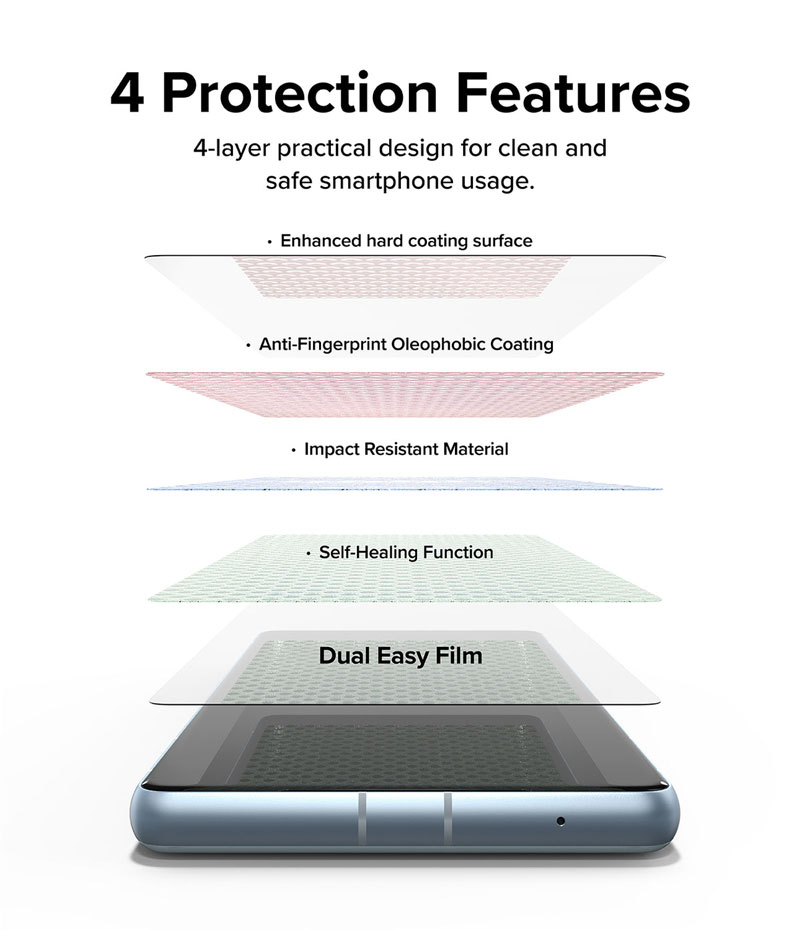 Dán Full Màn Hình cho Google Pixel 7a/7/7 Pro/6 Pro RINGKE Dual Easy Film - Hàng Chính Hãng