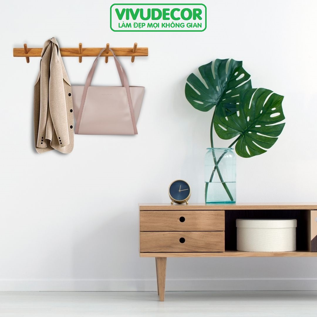 Móc treo quần áo VIVUDECOR MQ08 100% gỗ tự nhiên