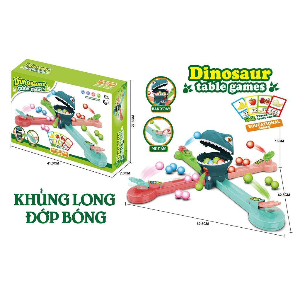 Trò Chơi Bóng Rổ Mini Hình Khủng Long Bắt Bóng Cho Trẻ Trên 3 Tuổi Kèm Thẻ Học Thông Minh