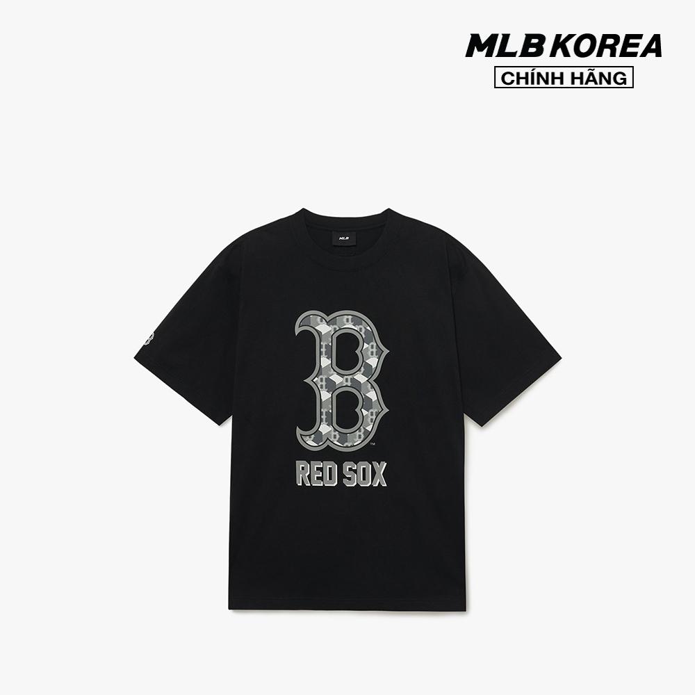 MLB - Áo thun unisex cổ tròn tay ngắn Cube Clipping Monogram Overfit 3ATSM0333