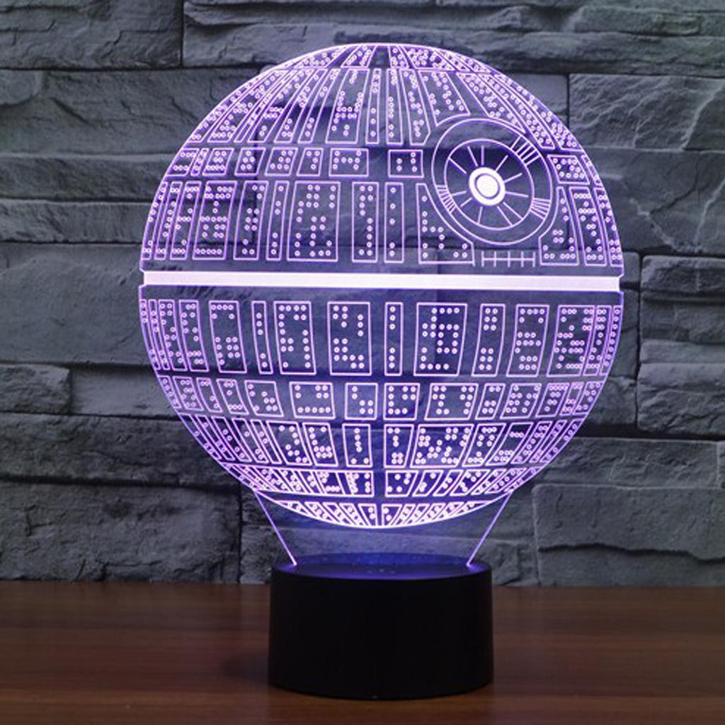 3D Illusion Acrylic Touch Decorating Lamp Light for Star War Multi-color