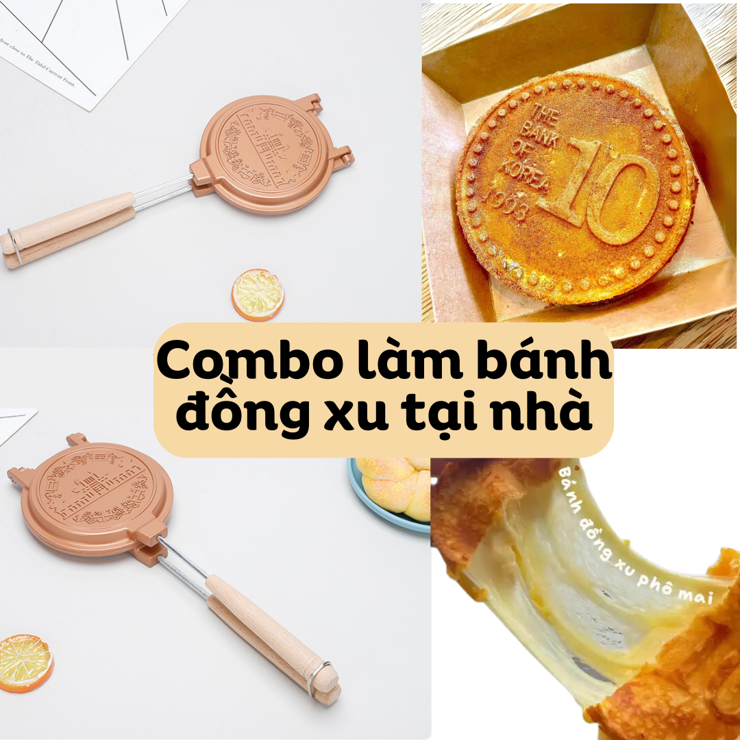 Khuôn máy làm bánh đồng xu 10W combo làm bánh đồng xu tại nhà