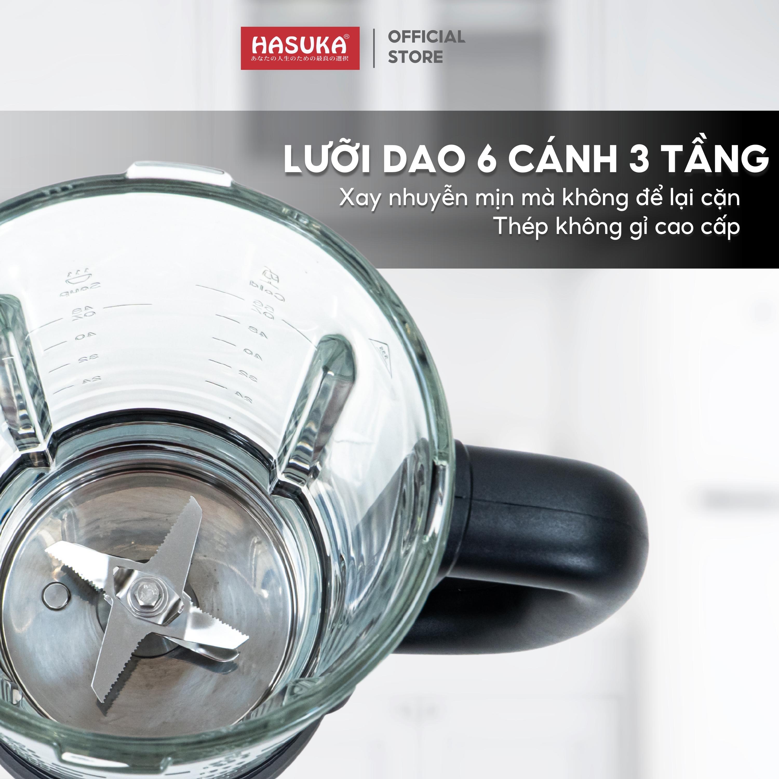 Máy làm sữa hạt HASUKA HSK-756 dung tích 1.75L, công suất 800-1000W- menu nấu tự động chống tràn và ngắt điện an toàn - HÀNG CHÍNH HÃNG