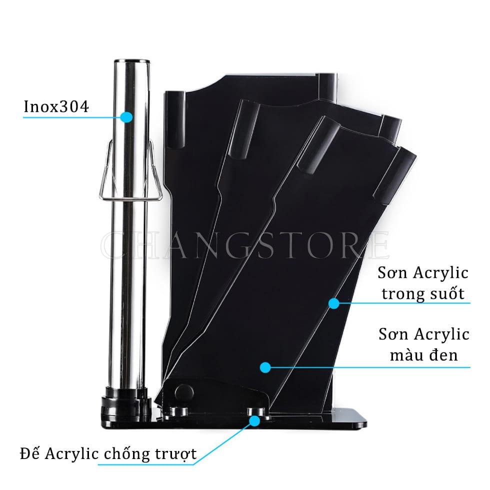 Bộ Dao Inox Nhật 5 Món SEKI Cao Cấp - Bộ dao 5 món nhà bếp kèm khay đựng siêu tiện dụng