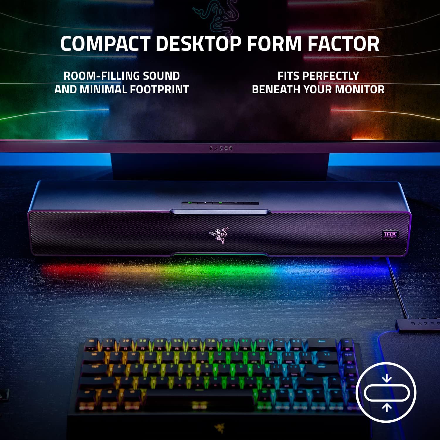 Razer Leviathan V2 Dàn âm thanh cho chơi game trên máy tính với loa siêu trầm - Hàng nhập khẩu