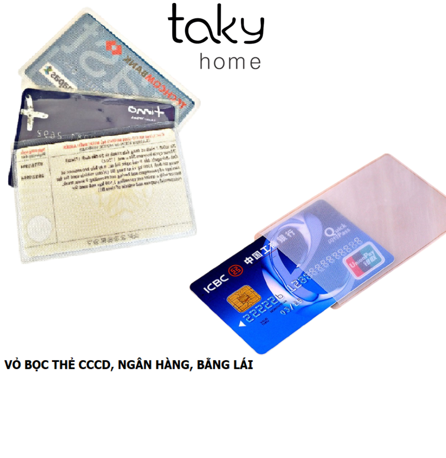 Set 4 - Vỏ Bọc Căn Cước Công Dân, Thẻ ATM, Thẻ Sinh Viên, Thẻ Nhân Viên, Bảo Vệ Thẻ Cho Sạch Sẽ, Vệ Sinh, TakyHome 5959
