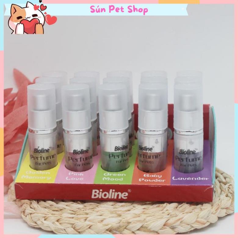 Nước hoa xịt khử mùi cho chó mèo Bioline 9ml