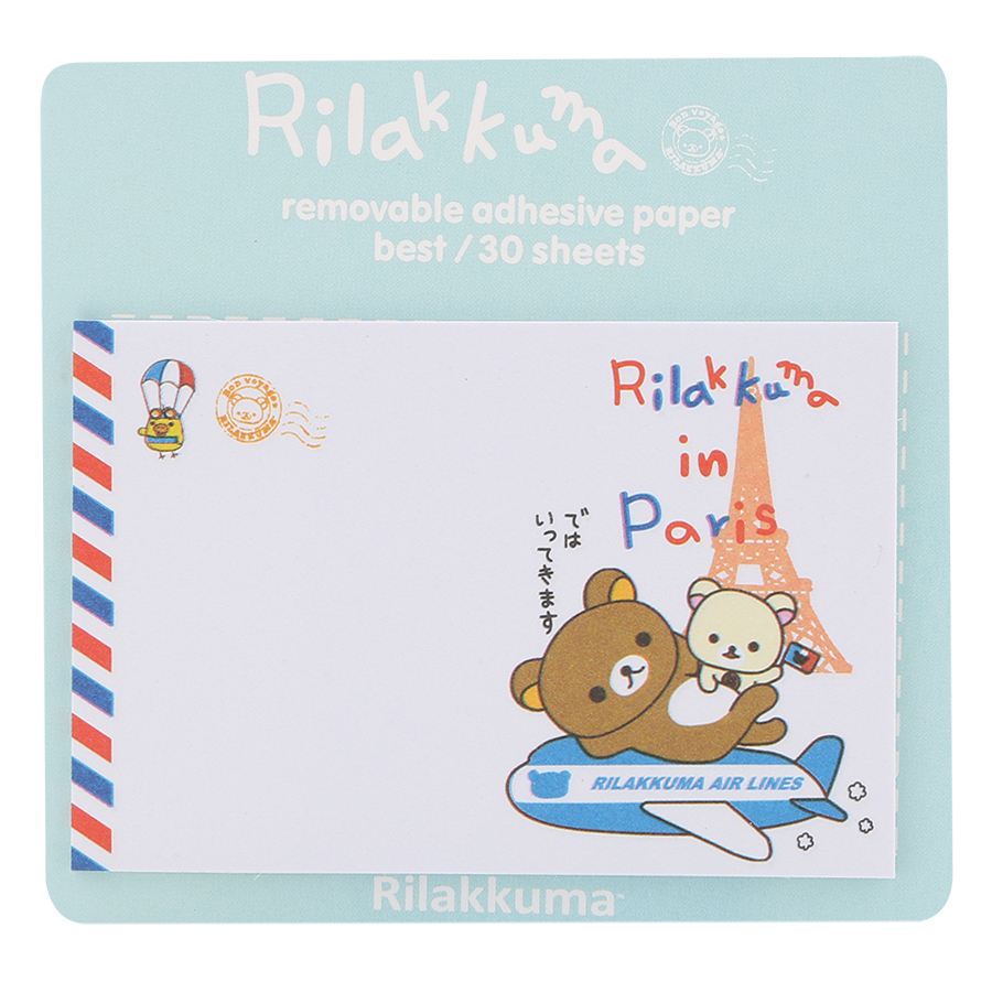 Giấy Note - Rilakkuma - Giao Ngẫu Nhiên Theo Chủ Đề (19 Tờ/ Xấp)