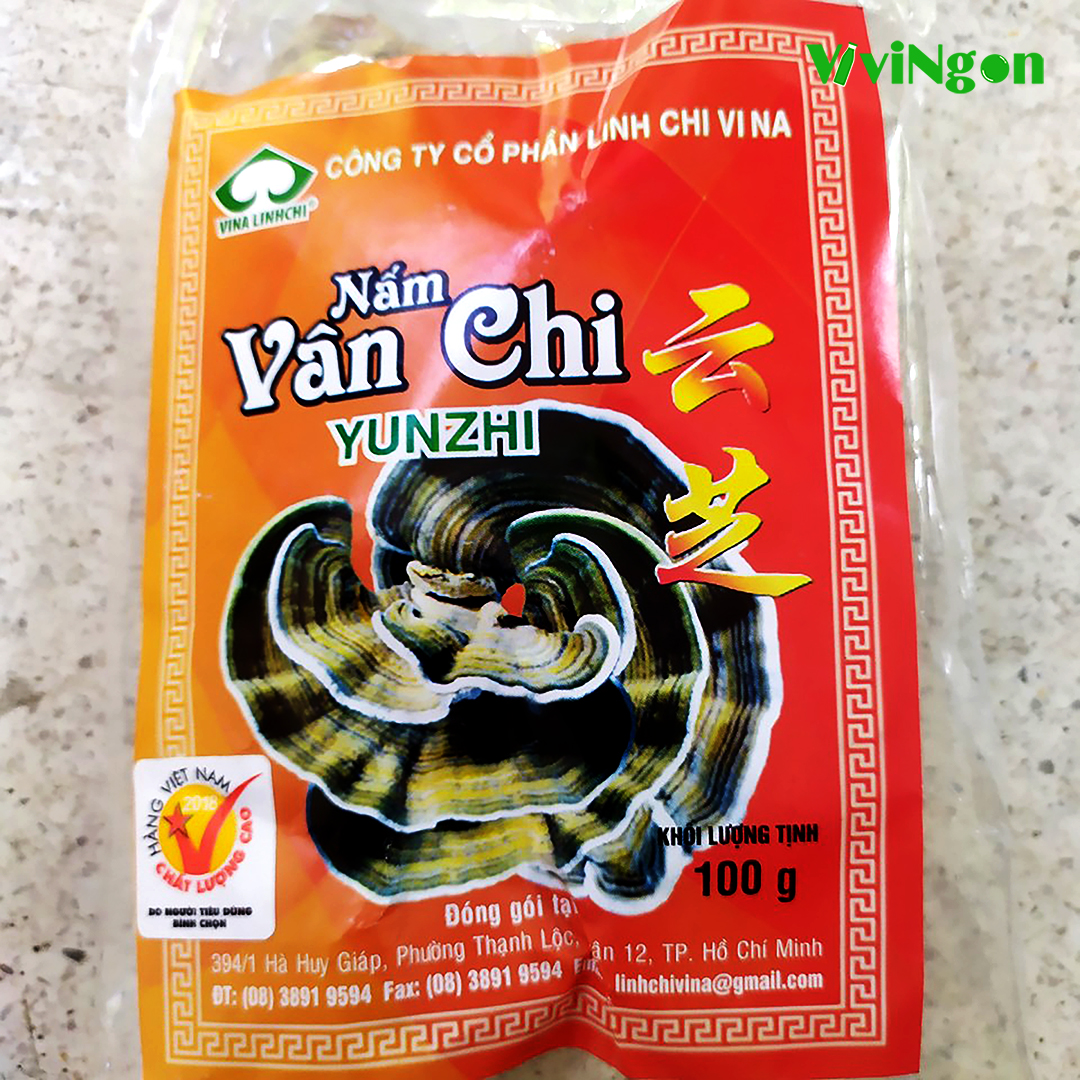 Nấm vân chi thượng hạng Việt Nam, Turkey tail,  Chống ung thư, gói 100gr - Nấm vân chi loại 1 được trồng ở Việt Nam, Vivingon, medifun