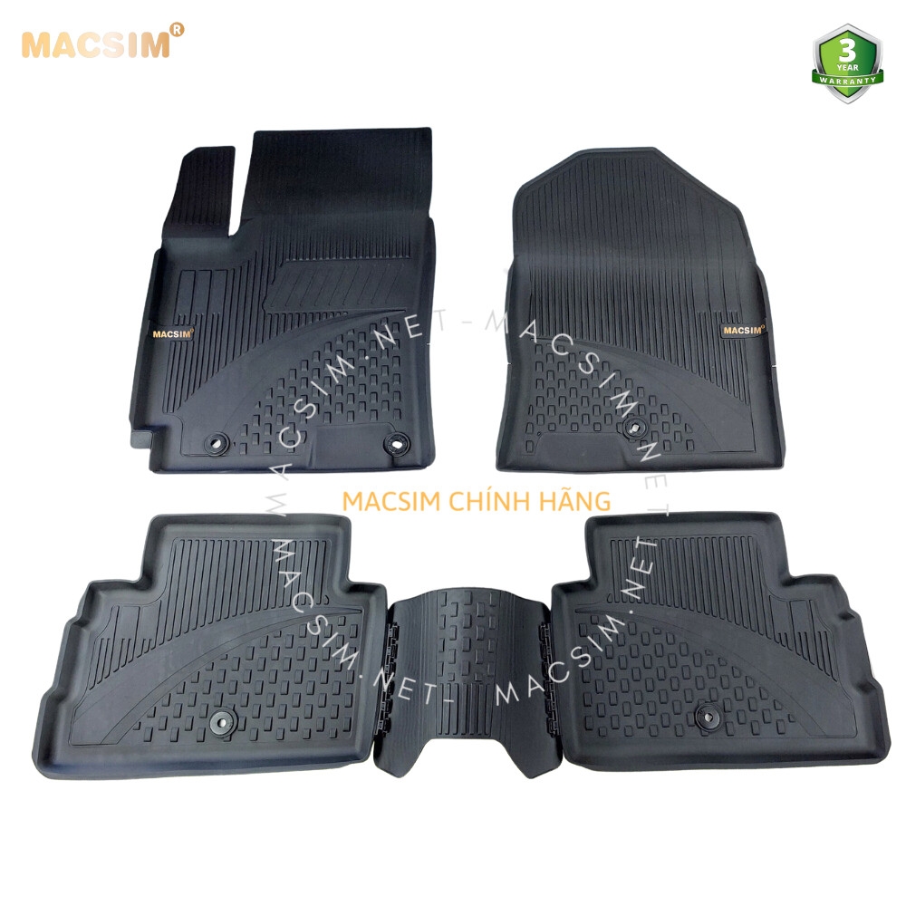 Thảm lót sàn ô tô nhựa TPE Silicon Audi Q3 2018+ Black Nhãn hiệu Macsim