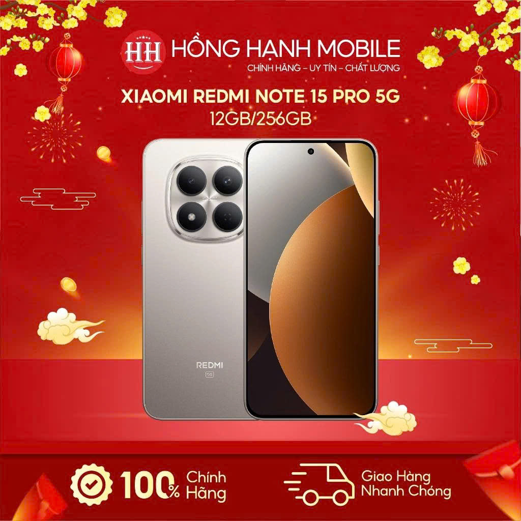 Điện Thoại Xiaomi Redmi Note 15 Pro 5G 12GB/256GB - Hàng Chính Hãng