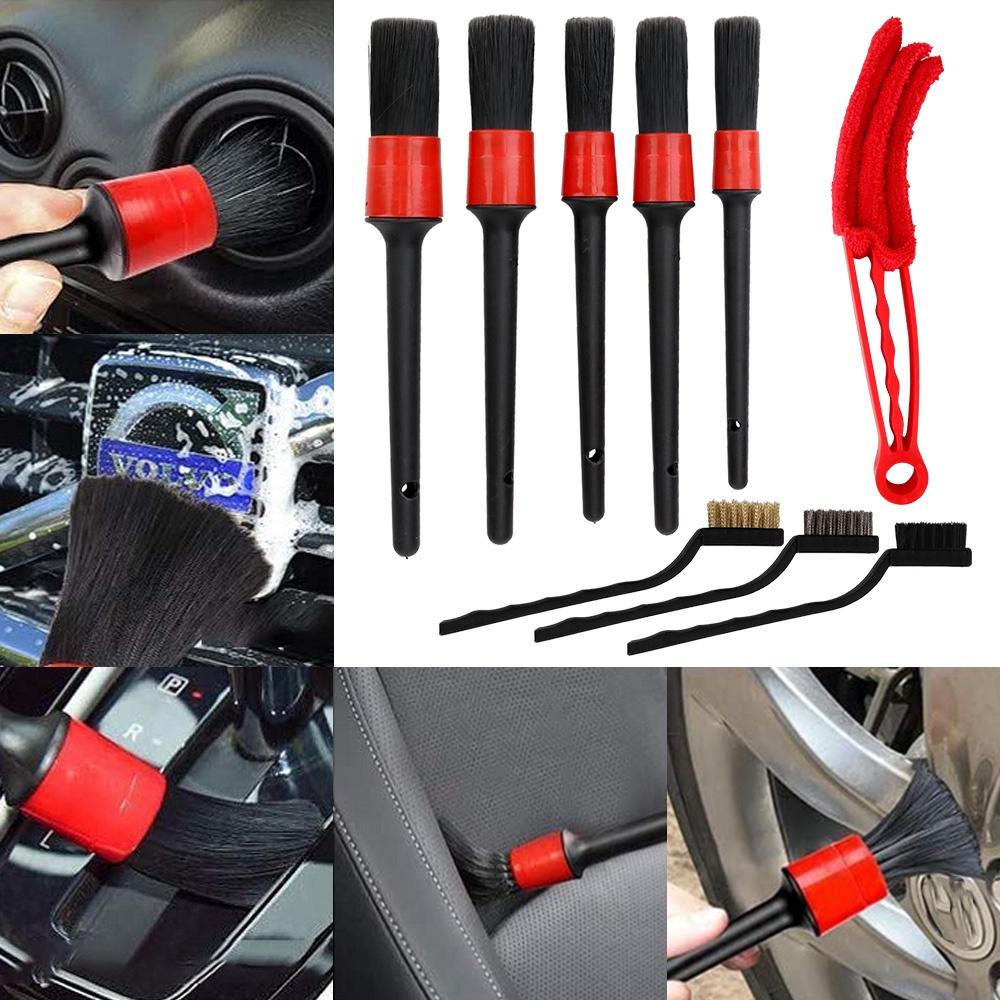 Set 9 đầu cọ vệ sinh xe hơi chuyên dụng
