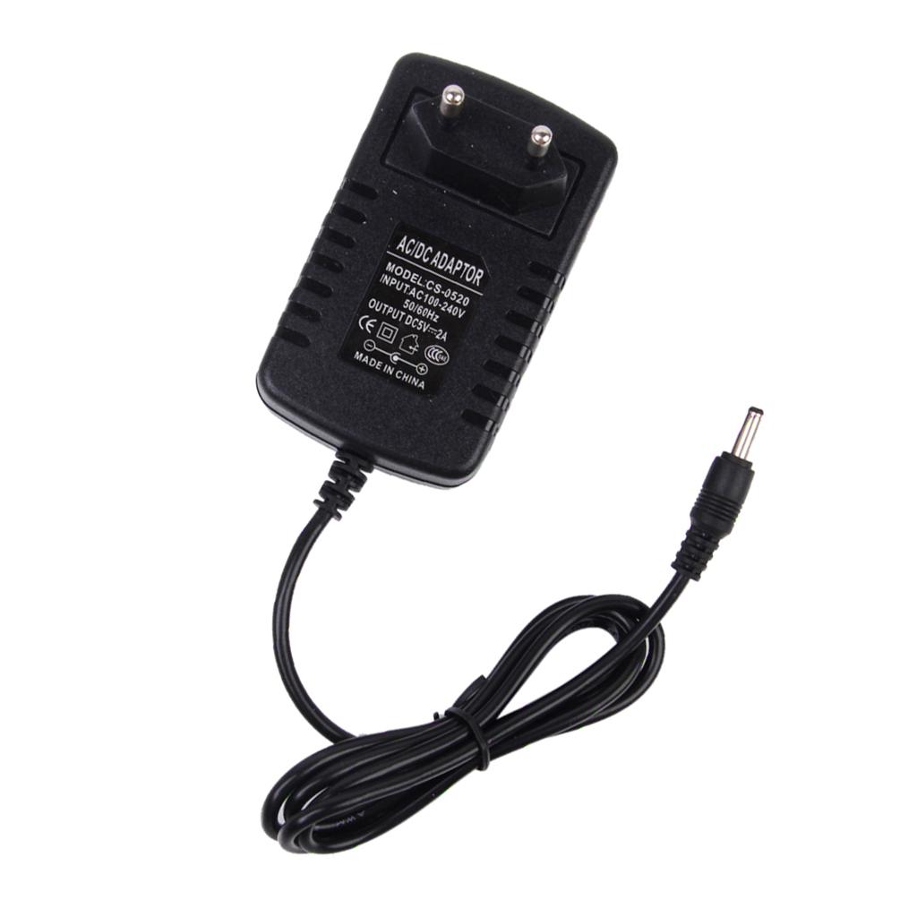 EU Plug AC 100-240V to DC 5V 2A Power Supply Charger Converter Adapter 3.5mm