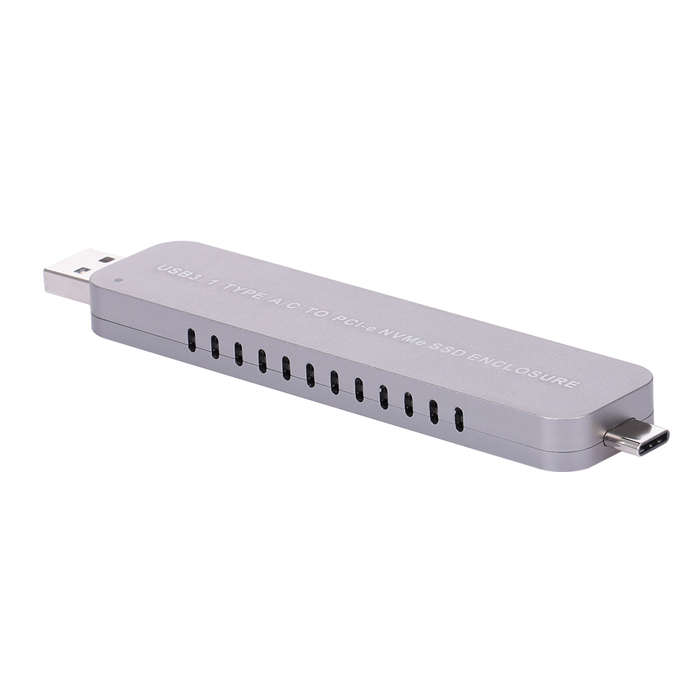 Bộ điều hợp Vỏ bọc Ổ cứng Di động USB 3.1 Loại A / C sang PCI-e NVMe M.2 SSD