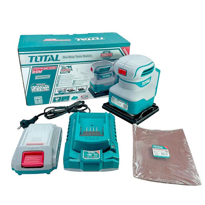 MÁY CHÀ NHÁM VUÔNG DÙNG PIN LITHIUM-ION 20V TOTAL TSHSLI20141 - HÀNG CHÍNH HÃNG