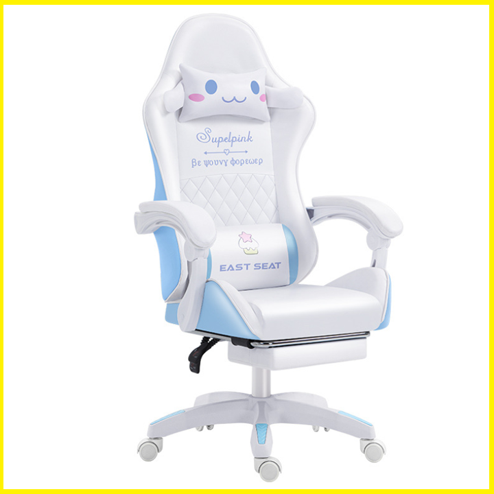 GHẾ GAMING CAO CẤP CÓ GÁC CHÂN. GHÊ GAME, GHẾ LIVESTREAM CHÂN XOAY. NÂNG HẠ ĐỘ CAO, ĐỘ NGẢ LƯNG TÙY CHỈNH.