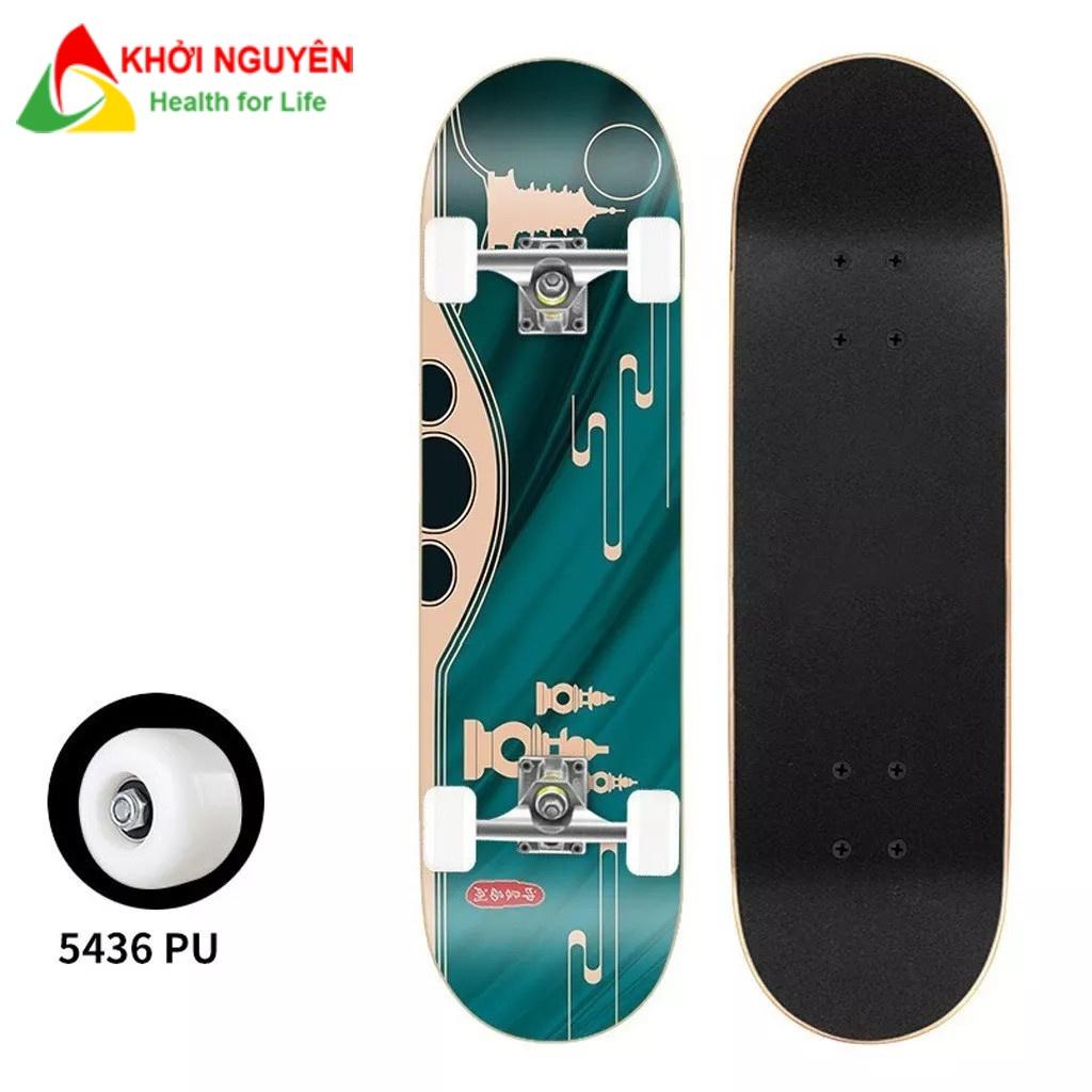 Ván trượt trẻ em cỡ lớn dài 80cm mặt nhám gỗ phong ép 7 lớp trọng tải 150kg quà tặng năm mới và sinh nhật