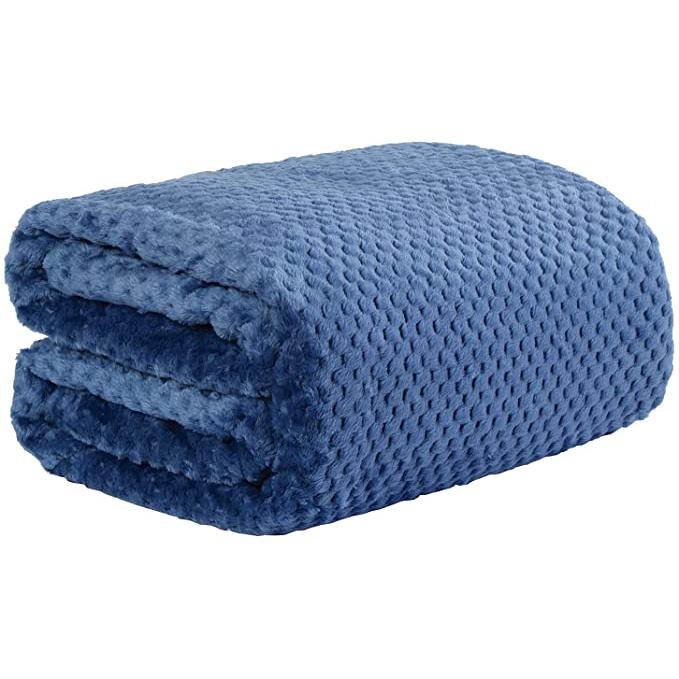 Mền lông cừu Thái Lan cao cấp 1m7 x 2m - Vân Hạt Bắp - Mền ngủ / Mền văn phòng hiện đại