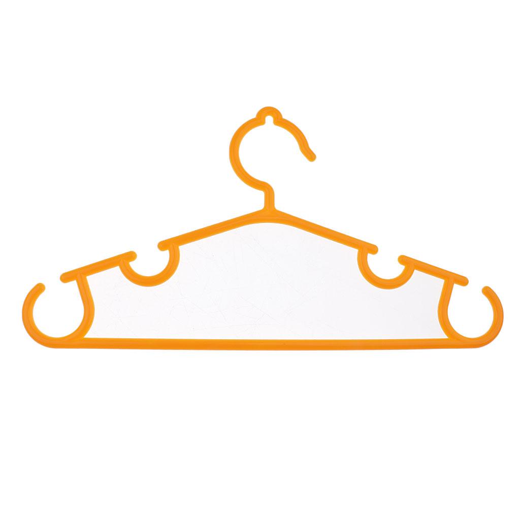 Plastic Coat Clothes Garment Trousers Hangers for Kids Baby Yellow
