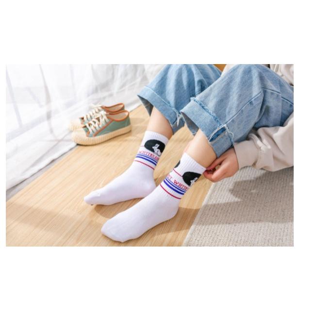 Vớ dài nữ tất con thỏ Nhật Bản dễ thương đường phố mùa thu VT19