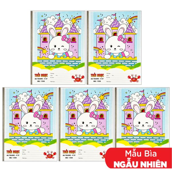 Combo 5 Tập Tuổi Ngọc 4 Ô Ly 48 Trang - Hải Tiến 1336 (Mẫu Màu Giao Ngẫu Nhiên)