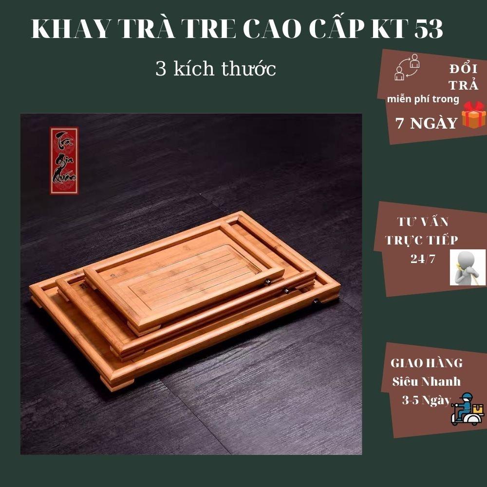 Khay Trà Tre Cao Cấp Chữ Nhật KT 53