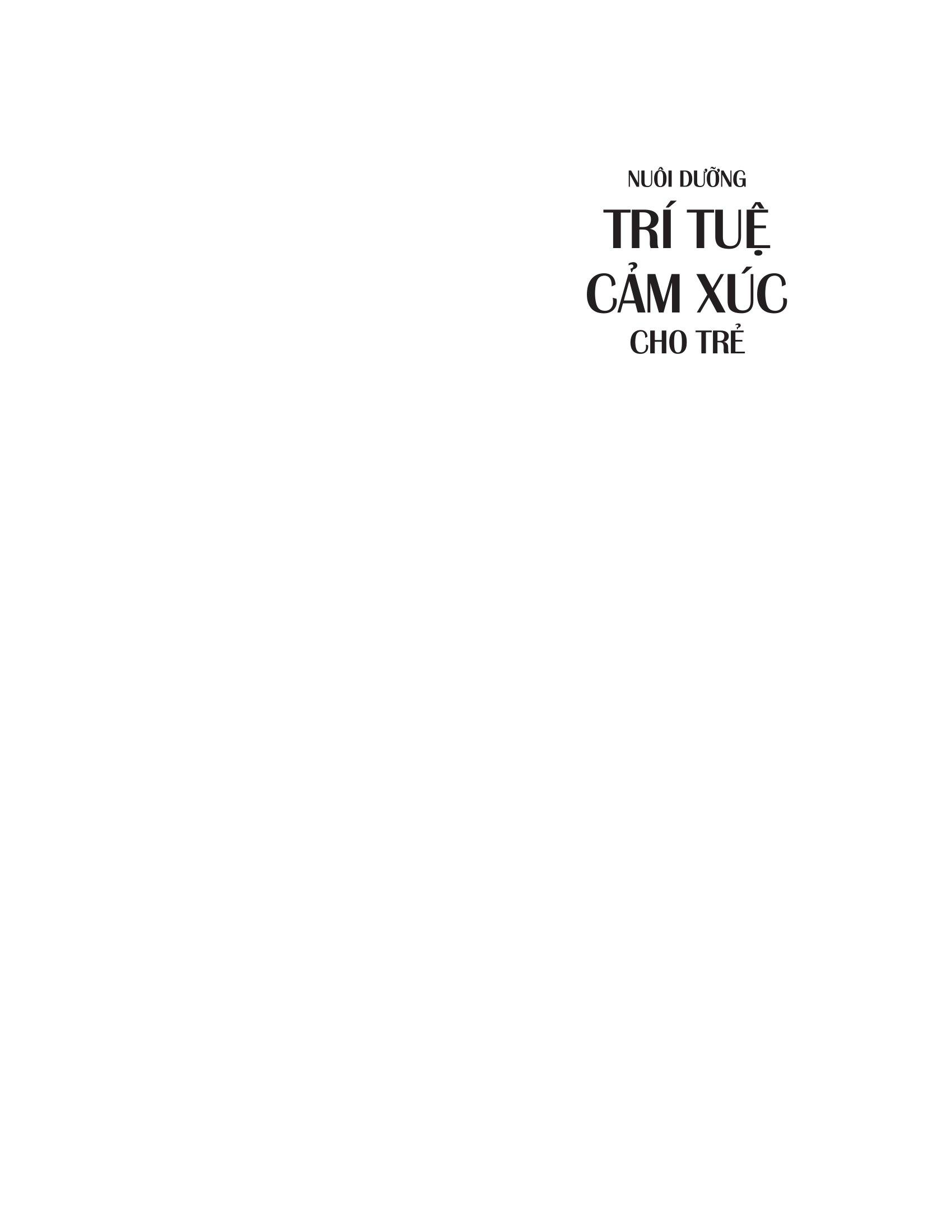 Nuôi Dưỡng Trí Tuệ Cảm Xúc Cho Trẻ