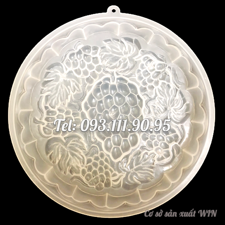 Khuôn rau câu sinh nhật, cưới hỏi chùm nho – Khuôn hình tròn loại 20 cm - Mã số 1416