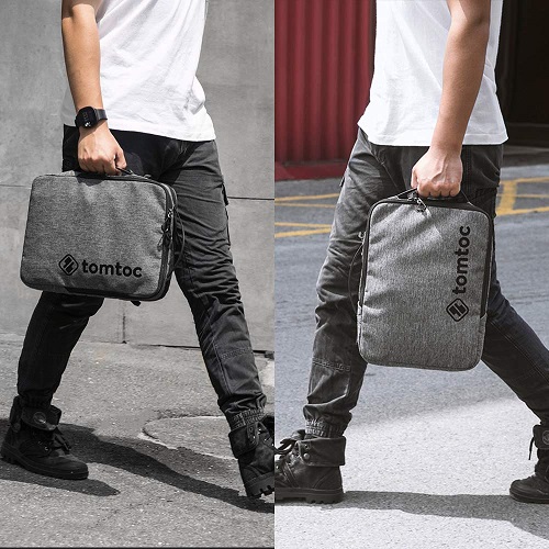 TÚI ĐEO CHÉO TOMTOC (USA) URBAN SHOULDER BAGS FOR ULTRABOOK 13″ GRAY