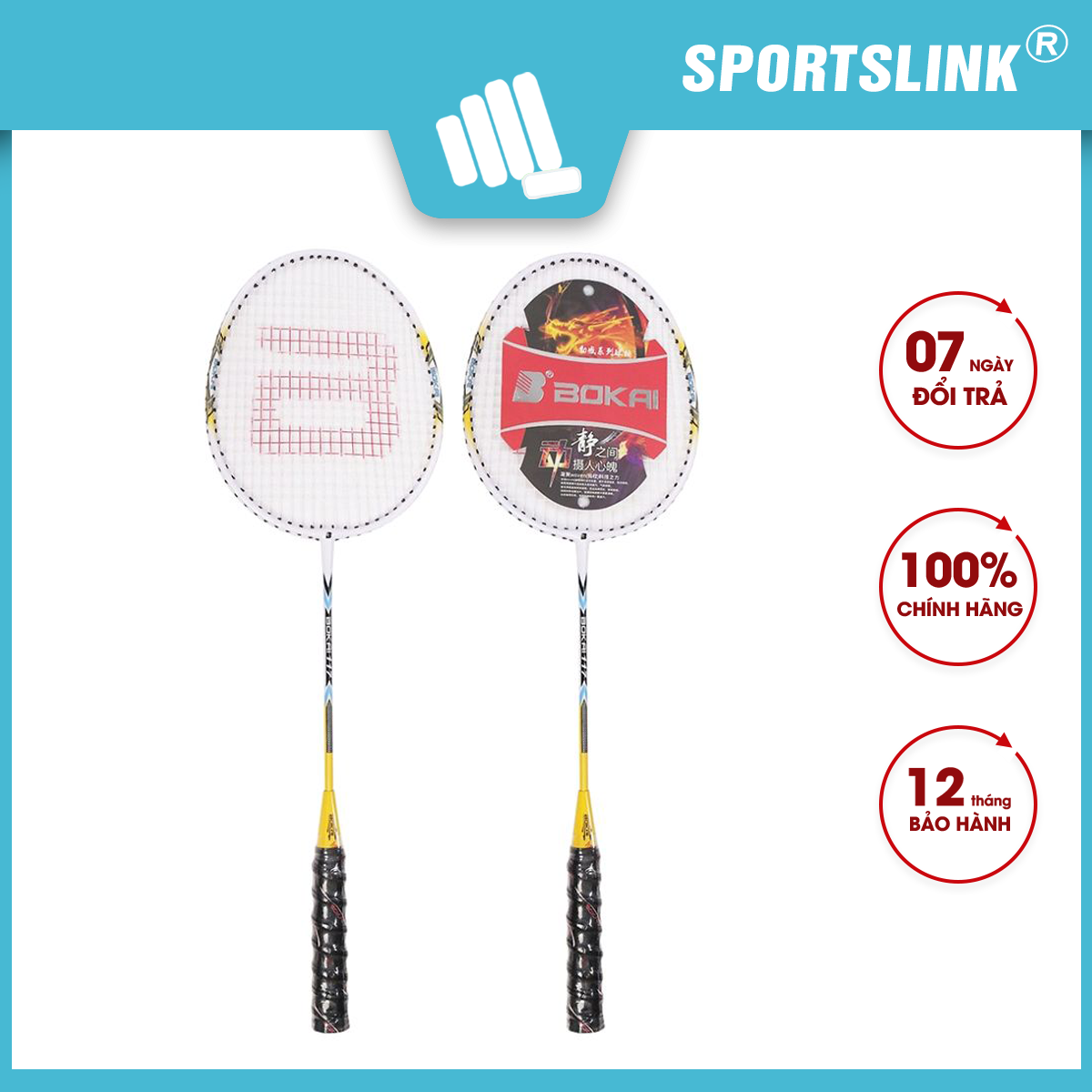 Cặp vợt cầu lông SL117 thiết kế đẹp mắt Sportslink