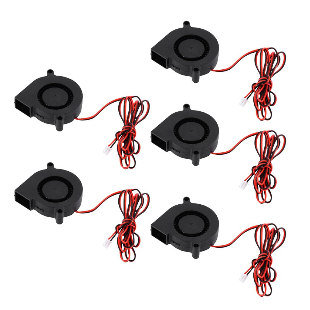 5 Chiếc DC 24V 50 Mm Chịu Lực Làm Mát Máy Thổi Xuyên Tâm Quạt 3D Máy In