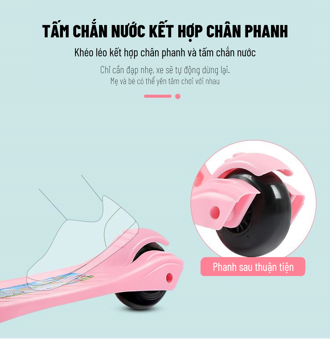 Xe Trượt Scooter Cho Bé, Xe Trượt Scooter Trẻ Em Có Đèn LED Phát Sáng, Phát Nhạc, Chất Liệu Nhựa PP An Toàn, Gọn Nhẹ