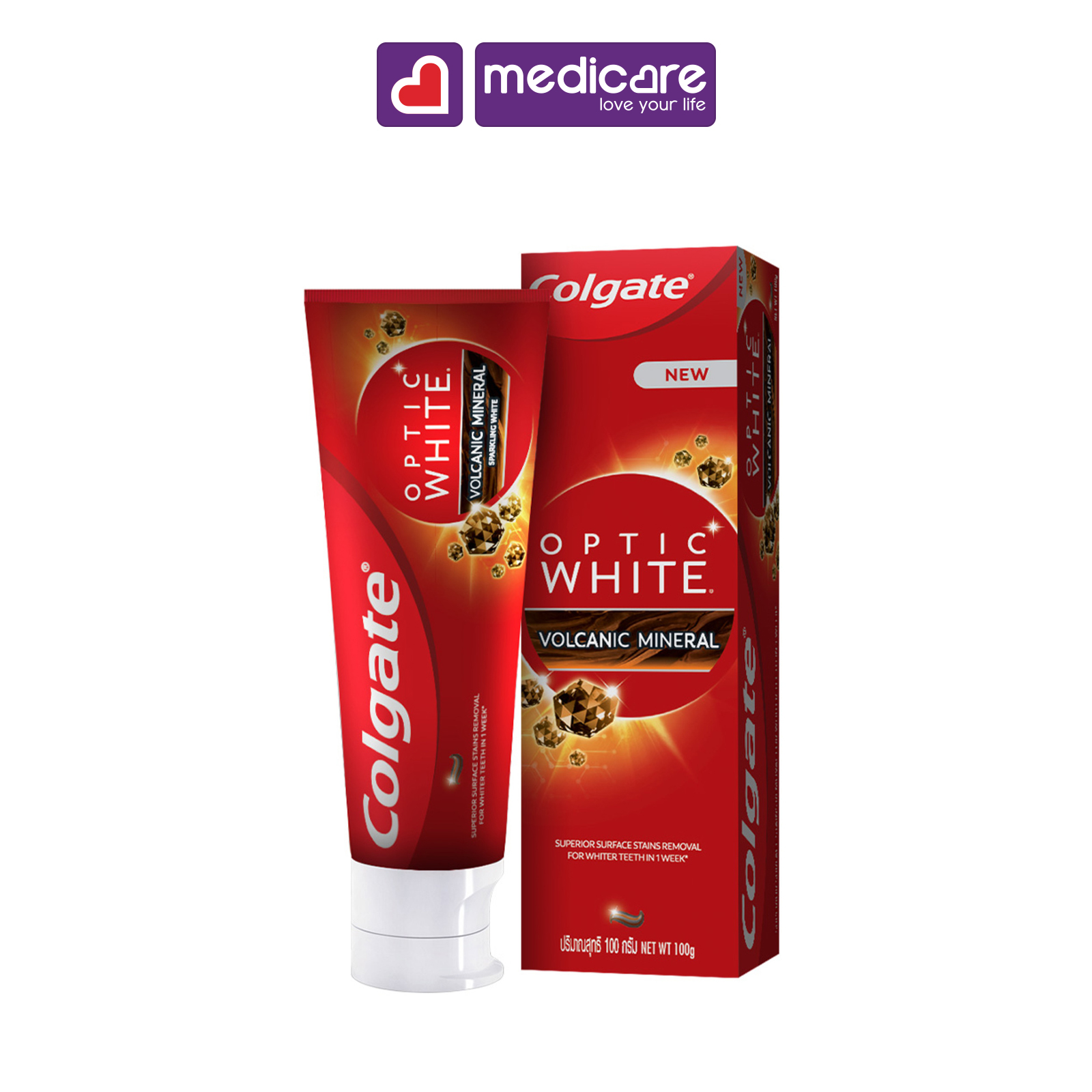 Kem đánh răng Colgate optic white 100g