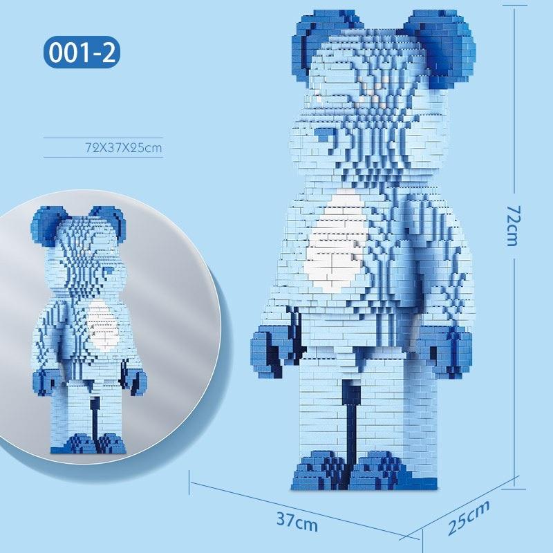 Xếp hình Gấu BearBrick 70cm - 73cm Đồ chơi Xếp hình lắp ráp mô hình cỡ lớn BearBrick ironman SavaKids