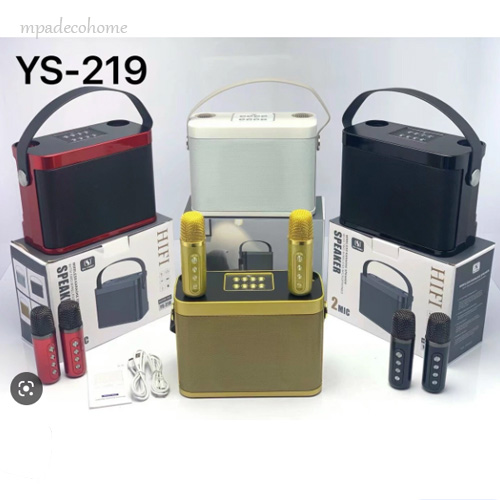 Loa karaoke YS-219 có 2 micro không dây kiêm Bluetooth ( Hàng Chính Hãng )