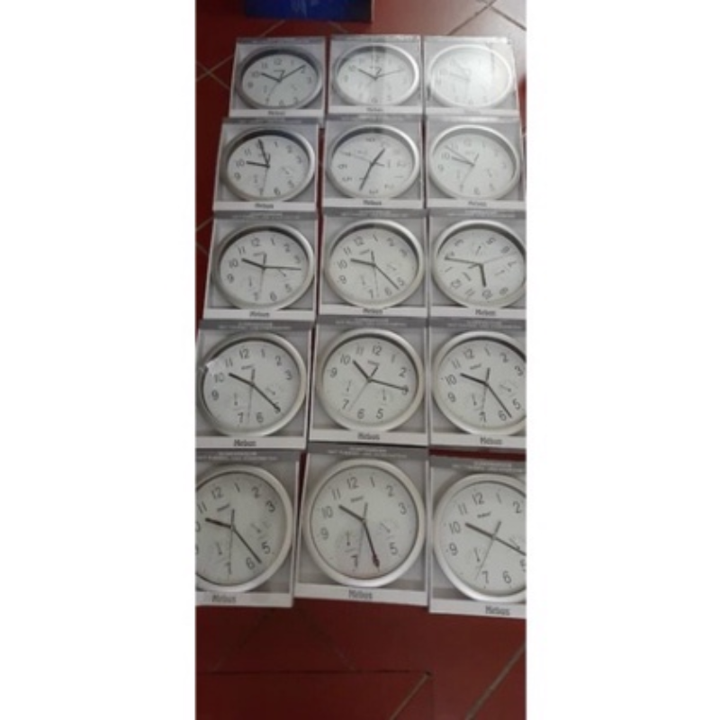Đồng Hồ Treo Tường Mebus, Đường Kính 30cm, Đồng Hồ Xem Giờ, Báo Nhiệt Độ V à Độ Ẩm, Nhập Đức