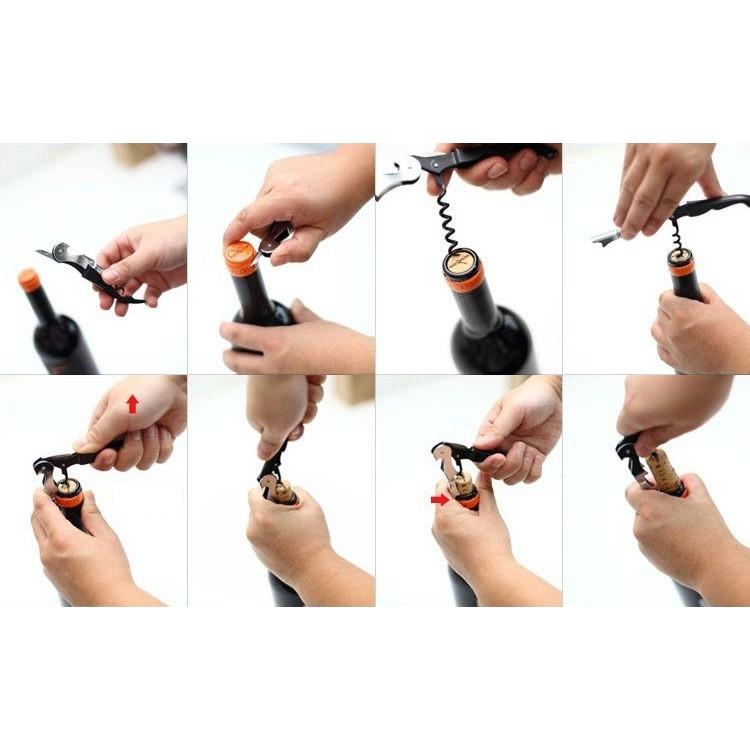 Dụng cụ, thiết bị, đồ khui rượu vang đa năng inox GR01