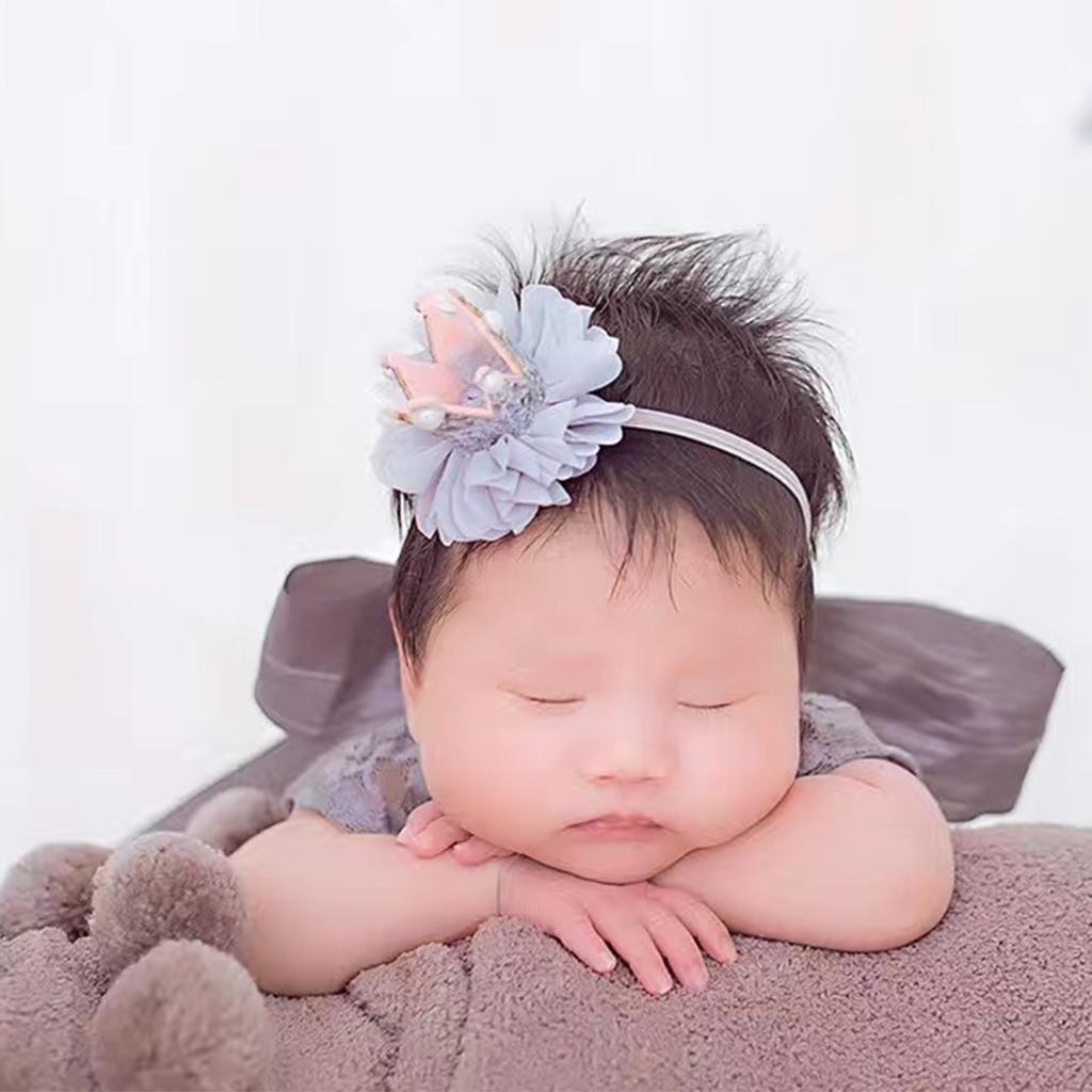 Baby Kids Girls Crown Pearl Princess Hair Clip Headdress Hair Accessories
