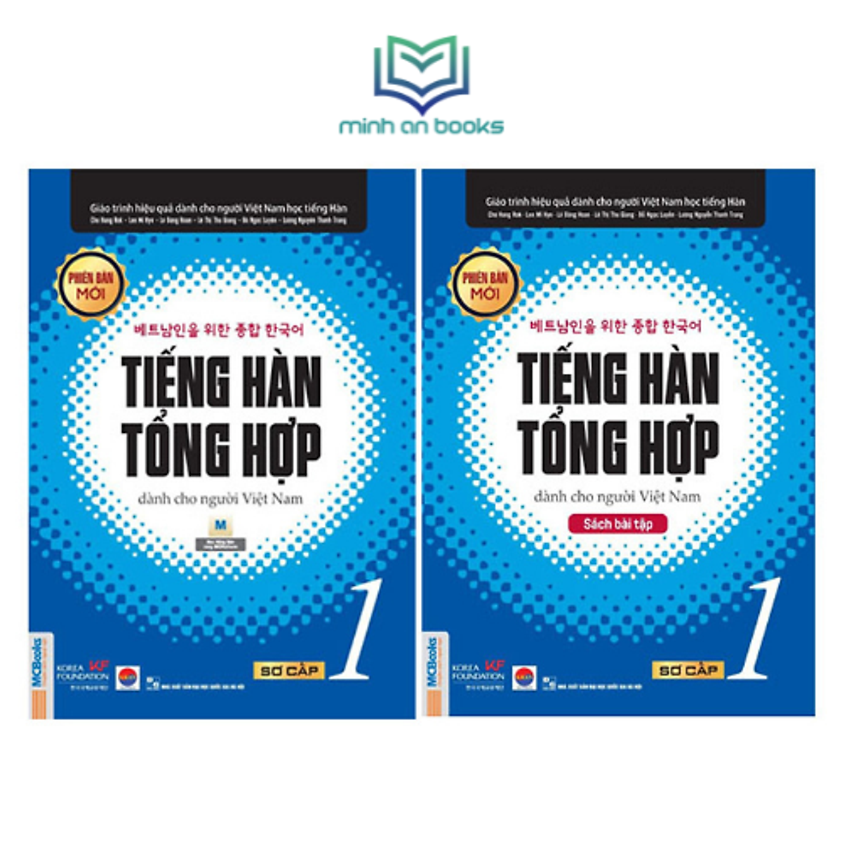 Combo Bộ 2 Cuốn Sách Tiếng Hàn Tổng Hợp Dành Cho Người Việt Nam - Sơ Cấp 1 (Phiên Bản 1 Màu) - Giáo Trình + Sách Bài Tập - MinhAnBooks