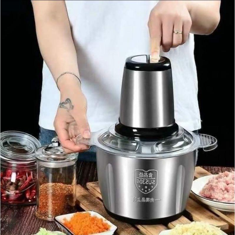 máy xay thịt cối inox