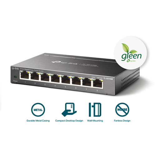 Bộ Chia Tín Hiệu Thông Minh TP-Link SG108E 8 Cổng Gigabit Tốc Độ Cao - Hàng Chính Hãng