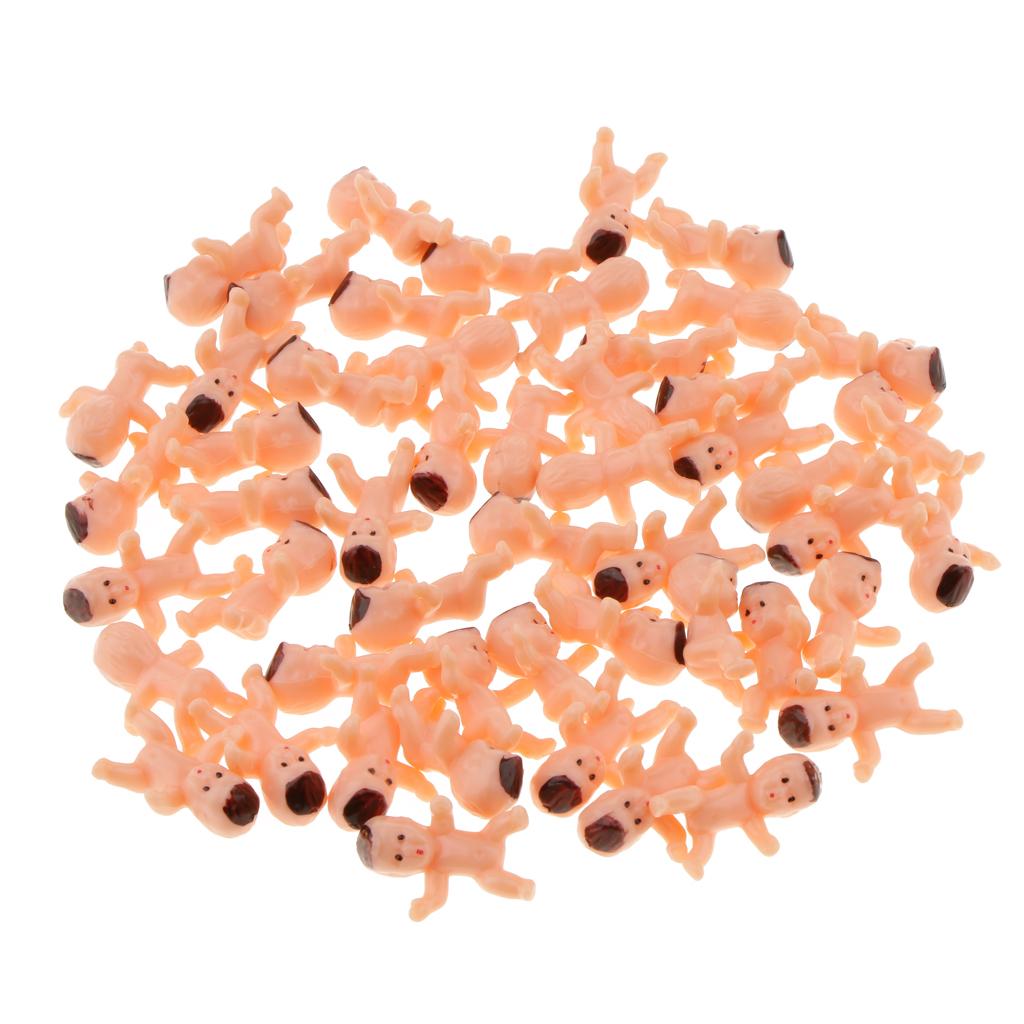 150 Pieces 1" Mini Plastic Babies Newborn Baby Doll For Baby Shower Gifts