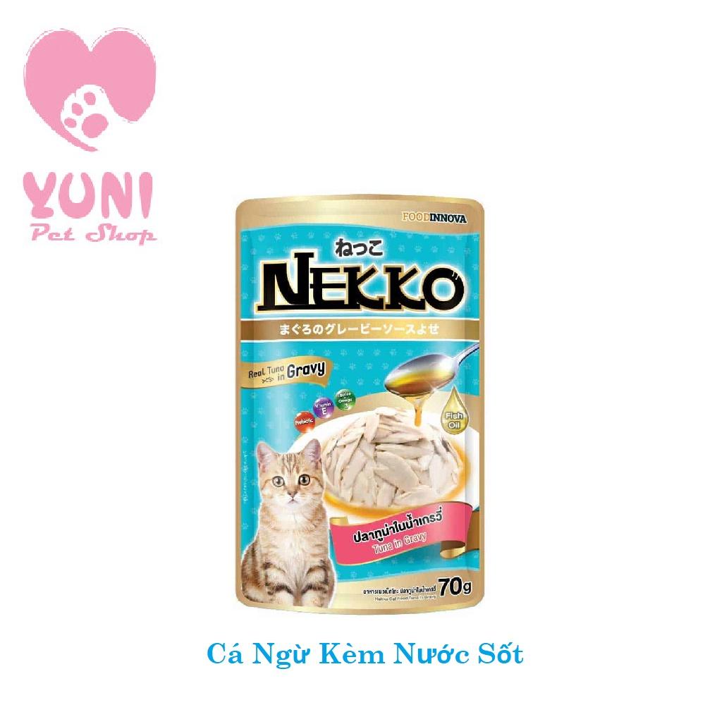 Pate NEKKO Thức Ăn Cho Mèo Dạng Nước Sốt (Gravy) 70g