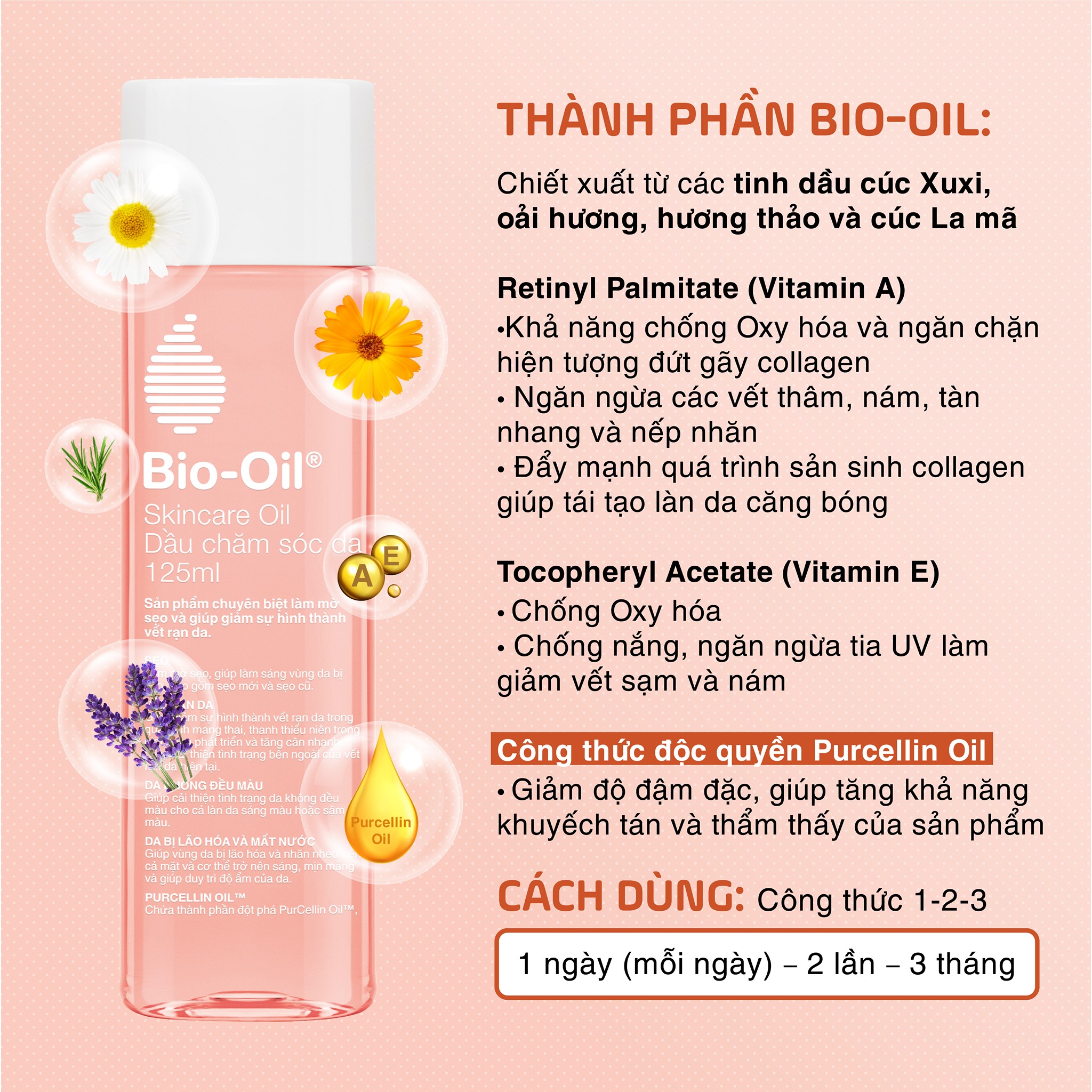 Dầu chăm sóc da giúp cải thiện rạn da, mờ sẹo và đều màu da - BIO-OIL SKINCARE OIL (chai 60ml)