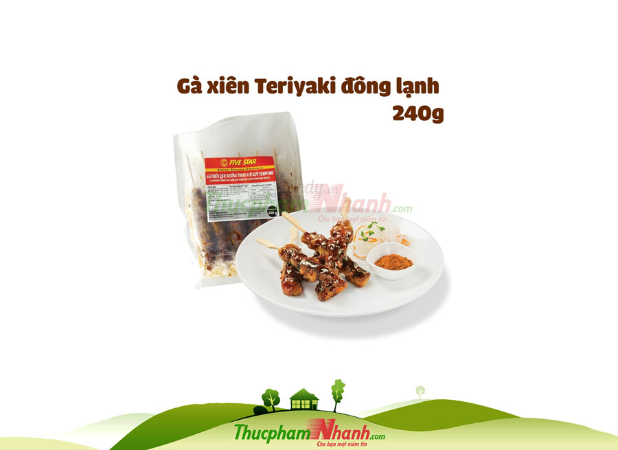 Gà xiên Teriyaki CP 6 xiên - Gói 240g