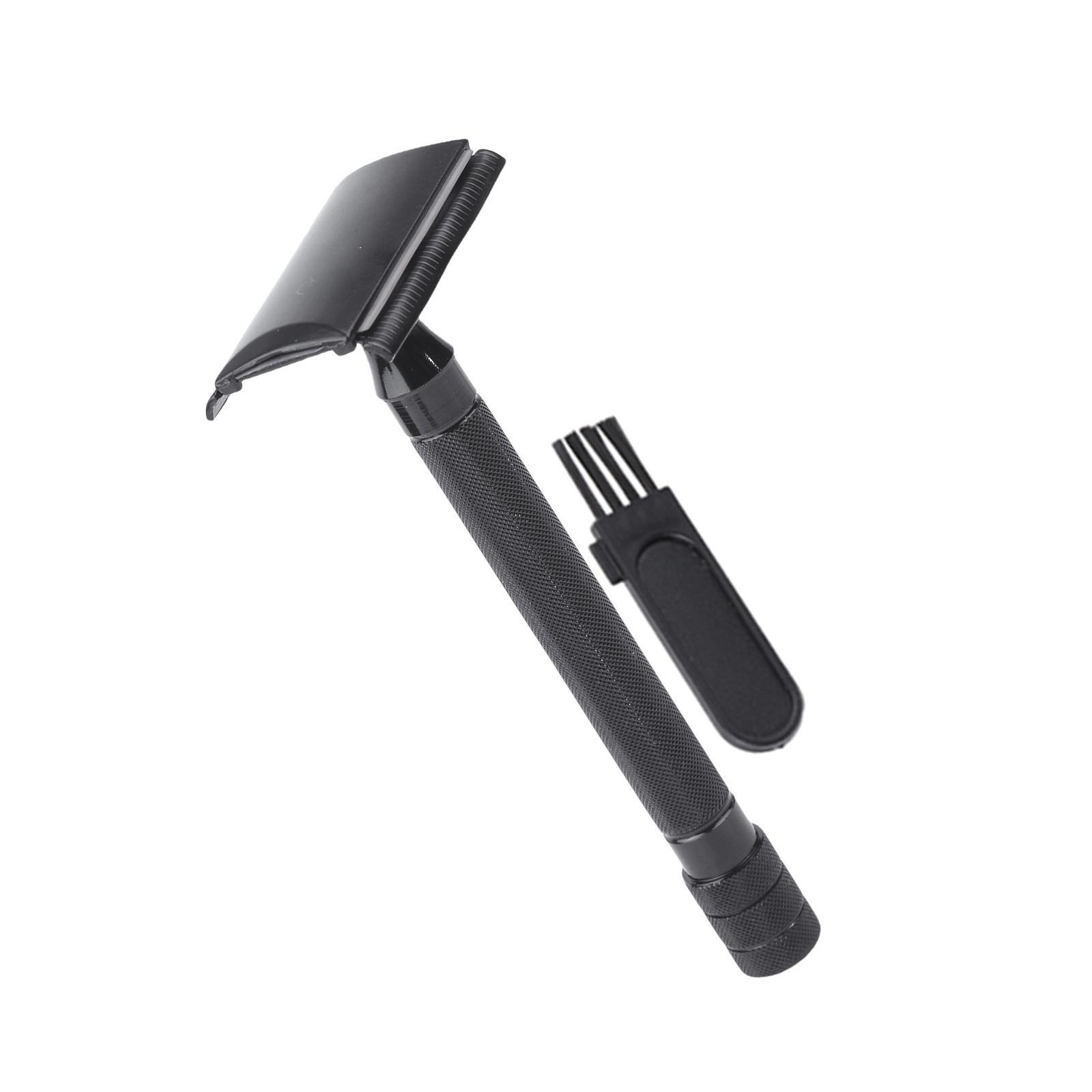 Classic Metal Double Edge Safety Razor for Men Everyday Use w/ Brush