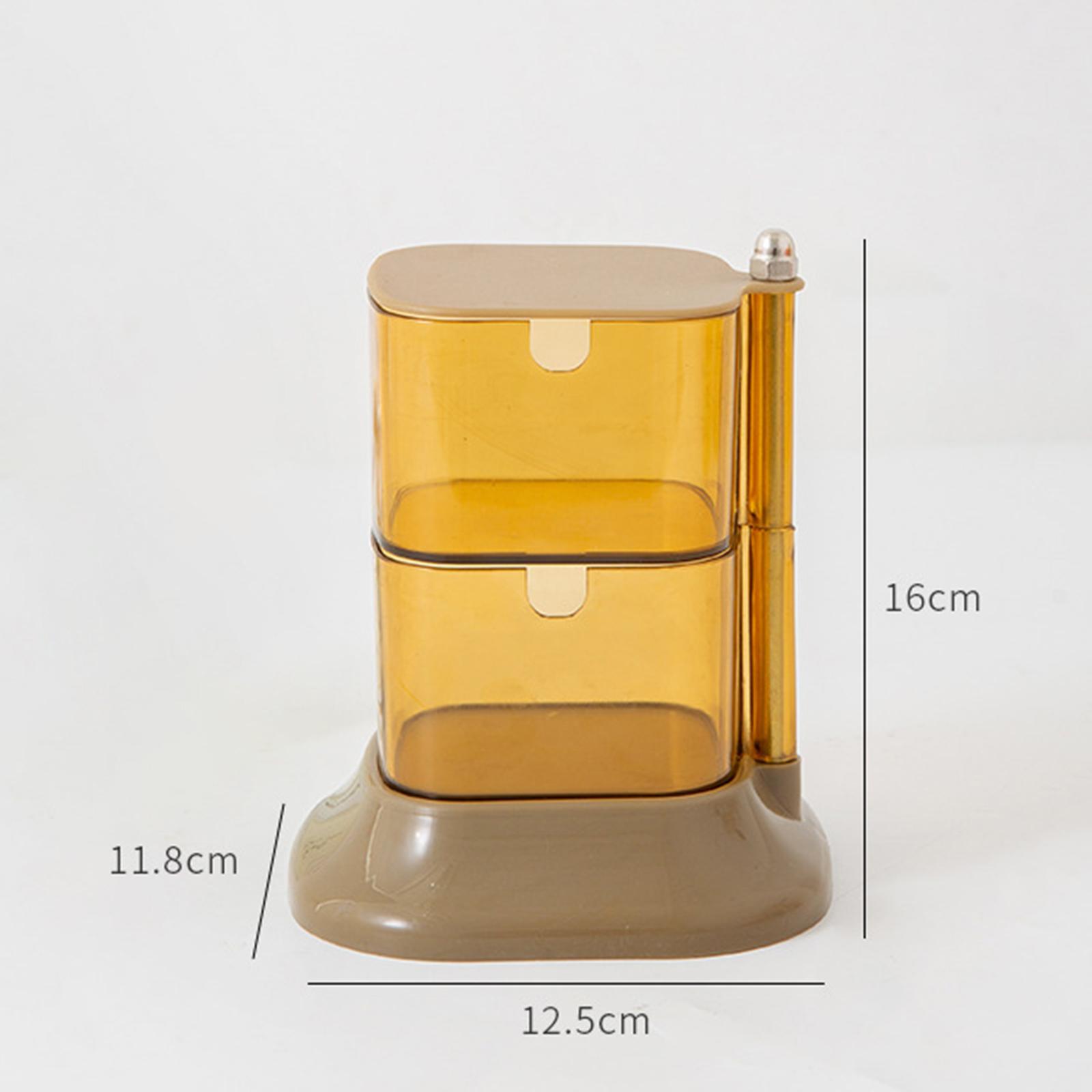 360 Degree Rotation Egg Organizer Box Powder Puff Cosmetic Blender Jewelry